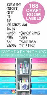 Craft room cricut tutorials diy cricut circuit projects things to sell cricut projects vinyl projects circut projects cricut craft room. Craft Room Labels Happiness Is Homemade