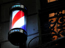 Isolated black red blue on white background. Why Are Barber Poles Red White And Blue History