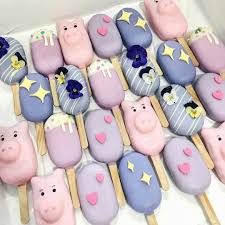Funny Popsicle Ice Cream Pig Star Flowers Fleurs Etoile Shaun Teo Shaunteocreations Photos Et Videos Instagram Gateau Couleur Popcake Cake Design