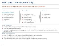 (b) securities or commodities lending and securities or commodities borrowing; Current Developments In The Securities Lending Industry Ppt Download
