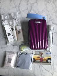 New First Class Ana All Nippon Airlines Amenity Kit Purple Samsonite Sheshido Amenity Kits Airline Amenities Kits Airline Amenities