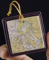 nautical decorations nautical ornaments map ornaments