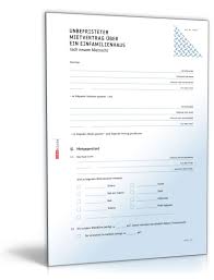 Mietvertrag Einfamilienhaus Muster Als Pdf Doc Downloaden