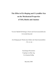 Aus china werden sie nach europa versandt, wo sie zu produkten weiterverarbeitet. The Effect Of Zr Doping And Crystallite Size On The Mechanical