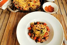 500 g pasta 100 g mushrooms Spaghetti Mare E Monti Recipe From Le Marche The Pasta Project
