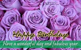 You have always made people around you happy. Birthday Greetings On Purple Roses Azbirthdaywishes Com