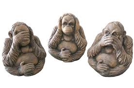 I am madame mao following the tao to the extreme i know the score, all this and more they're still in their teens you don't know my. World Menagerie 3 Piece Speak No Evil Hear No Evil See No Evil Garden Orangutan Ornament Set Wayfair Co Uk