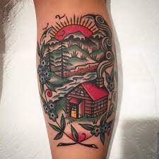 Freshtattoo Traditional Tattoo Nature Cowboy Tattoos Forest Tattoos