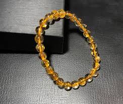 natural gold rutilated quartz bracelet 6 5mm genuine etsy rutilated quartz quartz bracelet natural gold