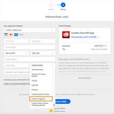 تغيير البلد المرتبط بمعرف Adobe Id الخاص بك