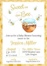 The uso strengthens america's military service members by keeping them connected to family, home and country. Sweet As Can Bee Baby Shower Invitation Gedanken Babyparty Unisex