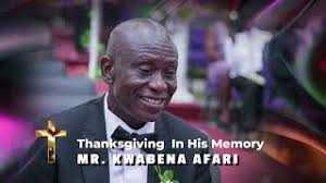 Thanksgiving Service in Memory of Kwabena Afari. Emmanuel Presbyterian  Church, Aburi Akwiapim-Ghana