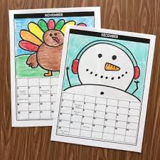 Directed Drawing Calendar 2019 Calendar 2020 Calendar 2021 Calendar Kids Calendar Directed Drawing Handprint Calendar