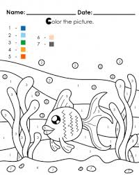 Each printable highlights a word that starts. Under The Sea Color By Numbers Coloring Pages