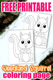 With mimi panda, you can convert any photo into coloring page online for your kids and friends, even for yourself! Free Printable Woodland Squirrel Template