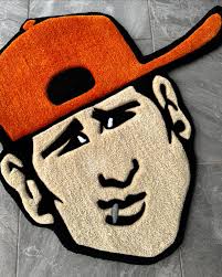 The Tom DeLonge rug! 🤘🎸… I was so EXCITED to make this one! I love  @blink182 so when I was asked to make Tom's face from the infamous “Mark,  Travis and Tom