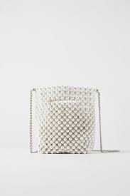 Suni Inci Boncuklu Mini Bucket Canta Boncuklu Cantalar Inciler Ve Cantalar