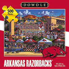 Choose from same day delivery,. Dowdle Jigsaw Puzzle Arkansas Razorbacks 100 Piece Buy Online In Haiti At Desertcart 45381253