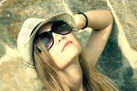 Woman With Hat And Sunglasses Sunglasses Sunglasses Women Women
