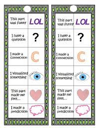 Bookmarks For Yusing Post Its For Reading Comp Reading Comprehension Elementary Language Arts Activities Teaching Reading Strategies