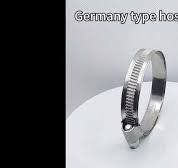 W2 W4 German Type Hose Clamp 201 304 Stainless Steel 9mm Bandwidth Worm  Gear Germany Hose Clamps
