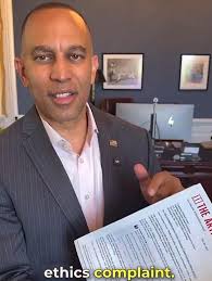 Rep. Hakeem Jeffries (D-NY) is LOSING HIS MIND now that an ethics complaint  has been filed against him for the defamatory lies he said about US  Attorney for NJ Alina Habba. He