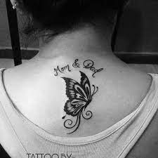 Butterfly Tattoo With Mom And Dad Tattoo By Shammi Sharma Mom Tattoos Memorial Tattoos Mom Mum And Dad Tattoos