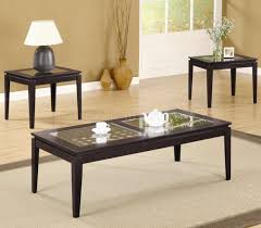 Item # 2638710 model # lwf44jncvctdw. Dark Walnut Finish Modern 3pc Coffee Table Set W Weave Design