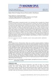 Dalam konsili yang pertama (325m), hal utama yang dibahas adalah ajaran arius, Pdf Kajian Historis Teologis Oneness Pentecostalism Studi Kasus