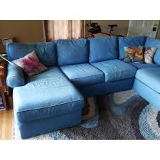 The other day i made a trip to lewis and sheron textiles to look for some fabric.of course that is a very happy place for me:) i took a ton of pictures but decided instead of. Ethan Allen Denim Sectional Sofa Aptdeco