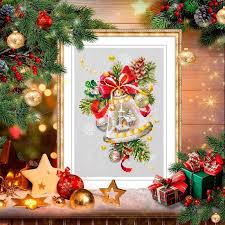 Mouseloft christmas stitchlets counted cross stitch kits from £1.70. Gold Collection Counted Cross Stitch Kit Christmas Bells Tree House In The Bell Bow Knot Free Shipping Package Aliexpress