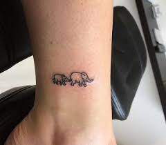 Baby Elephant With Mom Tattoo Tiny Elephant Tattoos Elephant Tattoos Crayon Tattoos For Daughters Elephant Tattoo Small Tiny Elephant Tattoo
