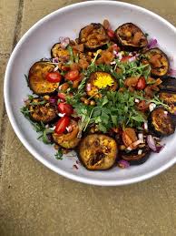 Fluff the couscous with a fork, and nestle the lamb back into the pan. Bbq Moroccan Eggplant Salad Bbq Eggplant Recipe