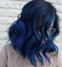 Blue Dream Balayaged For Like 2 Hours And Pretoned With Wella Color Than Overlayed With Pulpriothair Ni Blue Ombre Hair Short Blue Hair Blue Hair Highlights