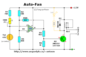 Auto Fan For Automatic Temperature Control Circuit Diagram Electronic Circuit Projects Electronic Schematics