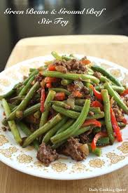 Green Beans And Ground Beef Stir Fry Recipe Green Beans Ground Beef Ground Beef Stir Fry