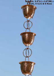 Walmart.com has been visited by 1m+ users in the past month Rain Chains Garden Outdoors Monarch Rain Chains 3 Ft Pure Copper Lotus Rain Chain Extension