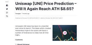 Uniswap (uni) is a cryptocurrency token generated on the ethereumblockchain. Uniswap Uni Price Prediction For 2021 Cryptotelegram