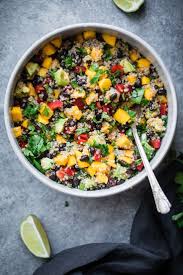 Fiesta Mango Black Bean Quinoa Salad Recipe Quinoa Salad Healthy Recipes Black Bean Quinoa