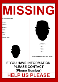 Need a flyer made immediately? å…è´¹missing Person Poster Template 2 Images æ ·æœ¬æ–‡ä»¶åœ¨allbusinesstemplates Com
