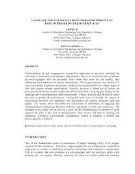 Four official examination papers for the cambridge english: Pdf Language And Communications Skills Preference Of Employers Hiring Fresh Graduates