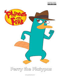 Perry the platypus outline use found on polyvore perry the. Perry Phineas And Ferb Coloring Super Fun Coloring