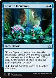 Okay, this vote is going to be a little more complicated than the last few. Aquatic Incursion Magic The Gathering Magic The Gathering Cards Merfolk