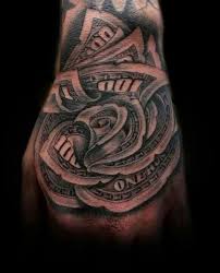 Pin By Deanna On Rose Tattoos Hand Tattoos For Guys Dollar Tattoo Hand Tattoos