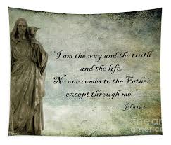 Give me your tired, your poor, the wretched refuse of your teeming shore. Jesus Christian Art Religious Statue Of Jesus Bible Quote Tapestry For Sale By Kathy Fornal