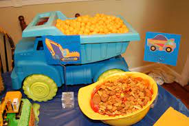 Truck From Walmart Cheese Puff Balls Caution Boulders Chex Mix And Reese Pieces Yellow Hard Hat From Lowes Const Chex Mix Cheese Puff Reese Pieces