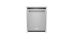 Kitchenaid dishwasher in black stainless steel. New Freeflex Third Rack Dishwasher Kitchenaid