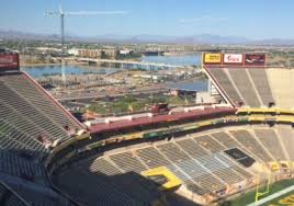 Sun devil stadium is an outdoor football stadium on the campus of arizona state university, in tempe, arizona, united states. Arizona State Football And Fans Shifting Inside Sun Devil Stadium Kdus Am 1060
