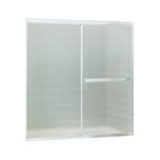 Whirlpool bathtubs, jetted bathtubs, clawfoot tubs & more! Sterling Standard 59 In X 56 7 16 In Framed Sliding Tub And Shower Door In Soft Silver With Handle 690b 59t The Home Depot