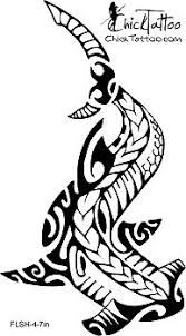 Black And White Hammerhead Shark Tattoo Chicktattoo Polynesian Style Flash Tattoo Designs Shark Tattoos Tribal Shark Maori Tattoo